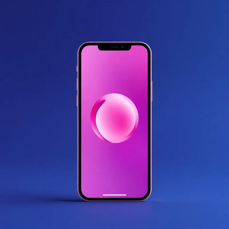 Apple iPhone 15 (128GB) front view of the handset with the screen on, studio lit on a midnight indigo backdrop